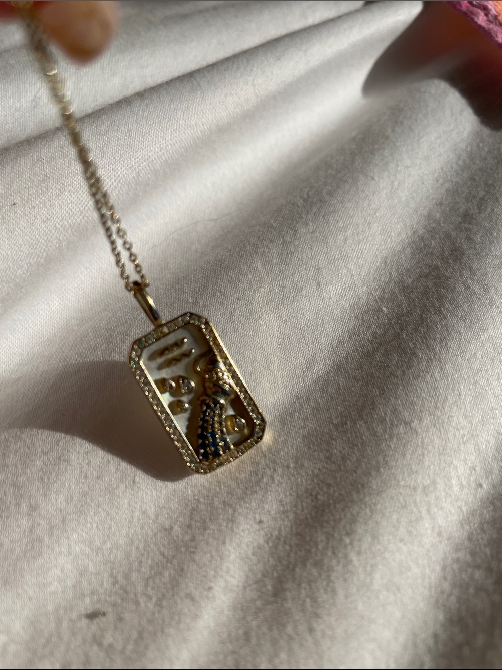Melinda Maria Gold Pendant Necklace, zodiac Aquarius ♒️ - Picture 5 of 9